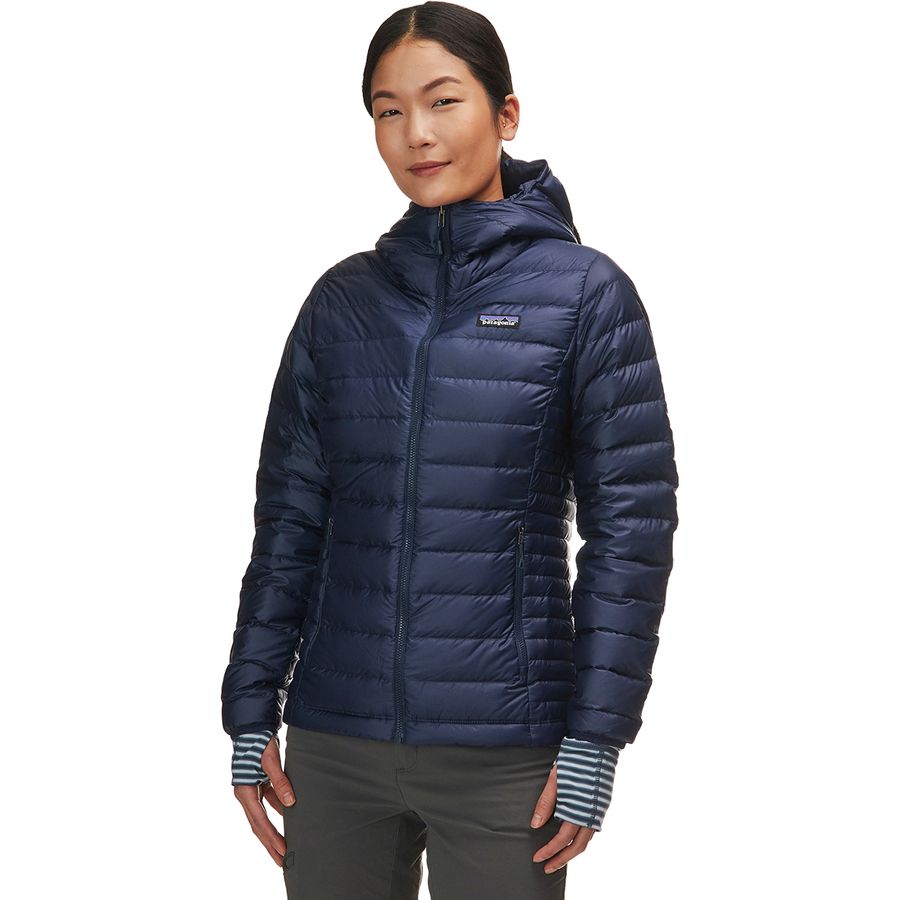 patagonia women's down sweater hoody navy